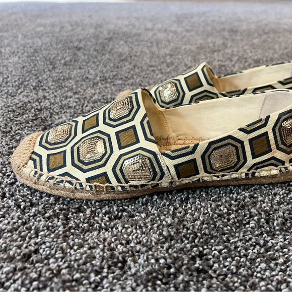 Tory Burch Cecily Embellished Sequin Espadrille Flats - Picture 2 of 10